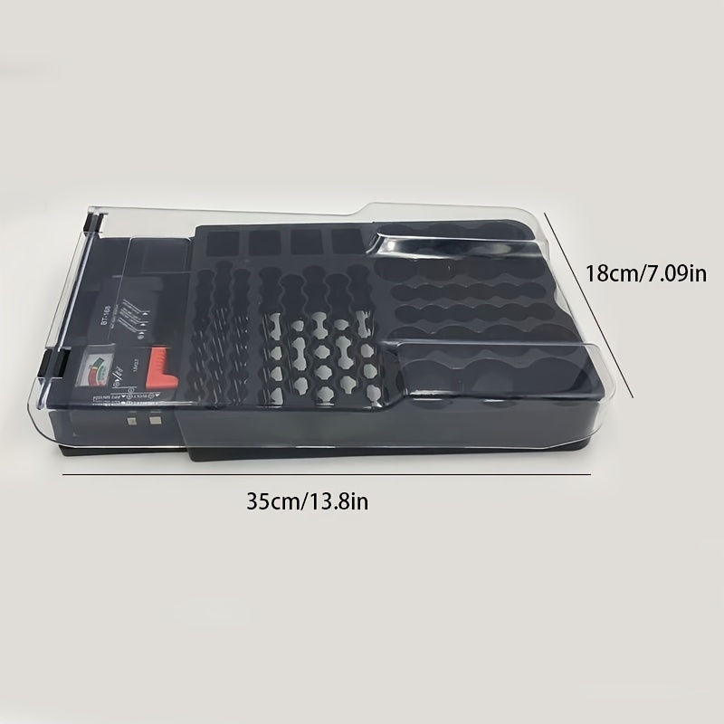 The Battery Organizer And Tester With Cover Battery Storage - Temu