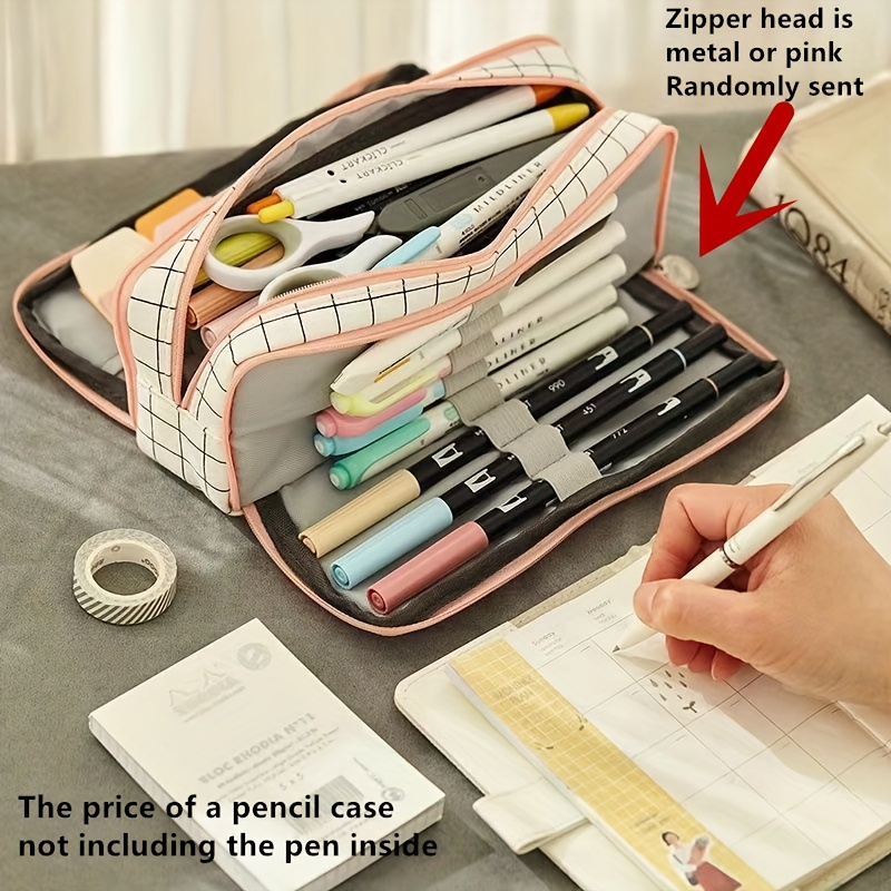 Large Capacity Pencil Case Pencil Pouch Pen Bag Organized Cute Pen