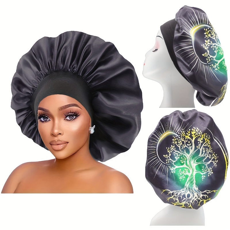 Sleep Bonnet Soft Silk Bonnet Elastic Band Curly Hair Satin - Temu