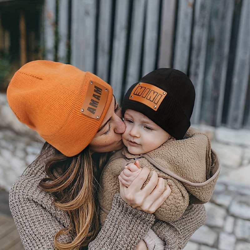 Boy's Fashion Parent child Knitted Hat Autumn Winter Warm - Temu