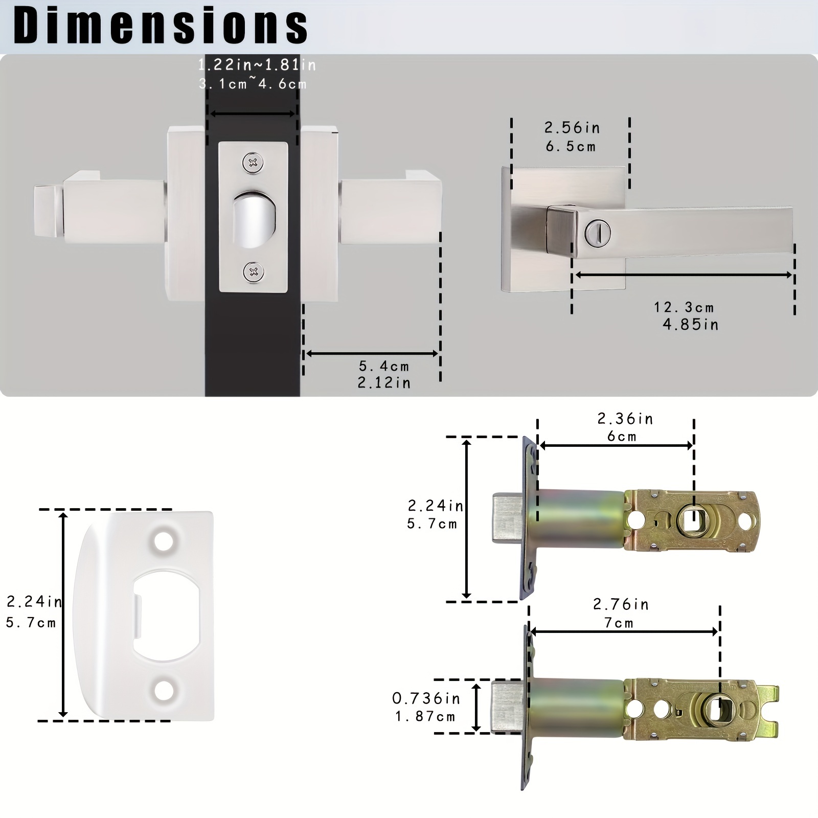 Manillas Puerta Cerradura Llave, Manilla Puerta Interior/exterior  Dormitorio Baño, Manilla Entrada Resistente - Herramientas Hogar - Temu