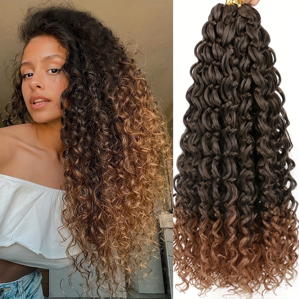 18 inch gogo curl croceht hair synthetic ocean wave crochet - Temu