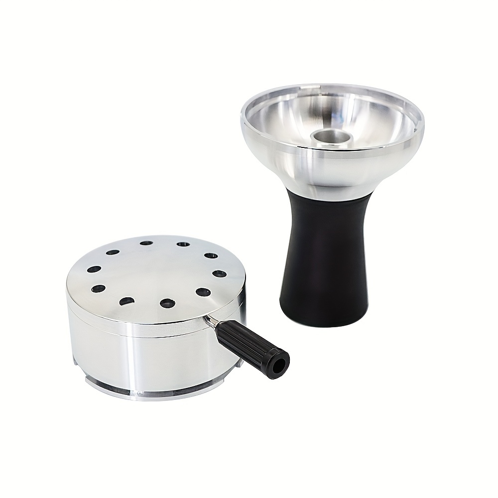1pc hookah bowl set charcoal stove holder with cover head charcoal bowl hookah accessaries hookah accessories tools smoking accessaries details 0