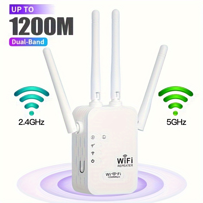 Wifi Booster 1200mbps Dual Band (5ghz/2.4ghz) Wifi Extenders - Temu  Philippines