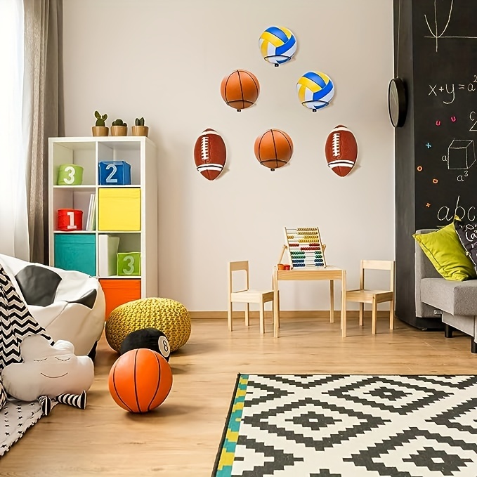 1pc Support De Rangement Mural Pour Balles, Présentoir Pour Basket-ball,  Football Et Volley-ball, Décor À La Maison - Temu Canada