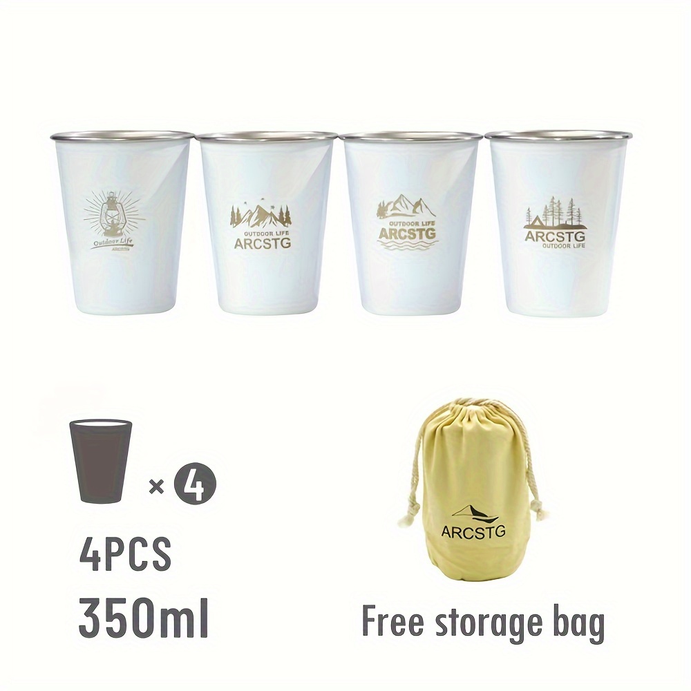 Taza de Camping de acero inoxidable de 7 piezas juego de - Temu