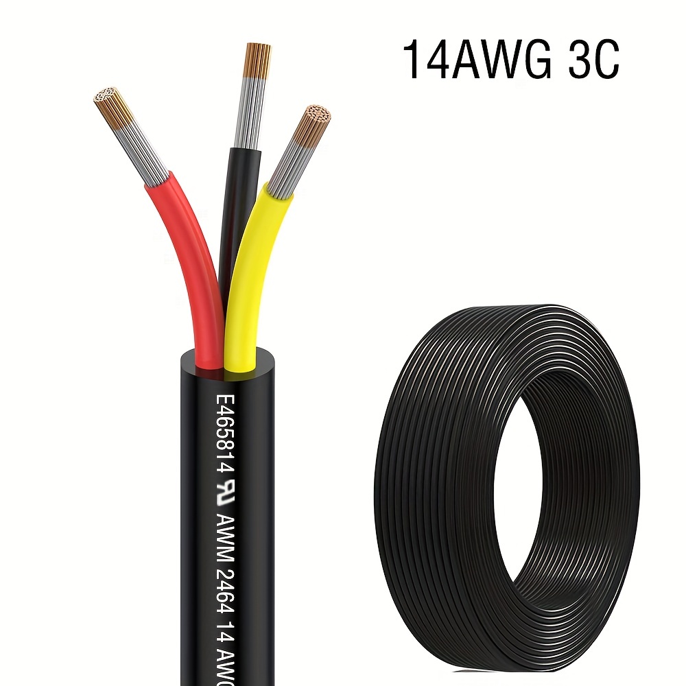 Câble-fil,Rallonge de câble électrique, fil en cuivre blanc 2