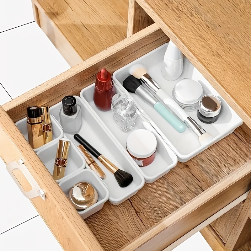 Drawer Divider 8pcs Adjustable DIY Storage Organizer Separator for Tidying  Clutter Cutlery Makeup Clothes of Dresses, Desk & Box in Kitchen Bathroom