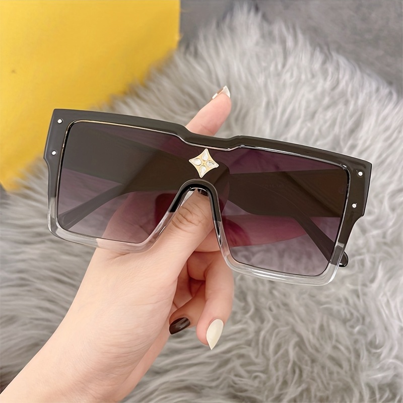 Women's Retro Rhinestone Decor Rectangle Sunglasses - Perfect For Outdoor  Wear! - Temu