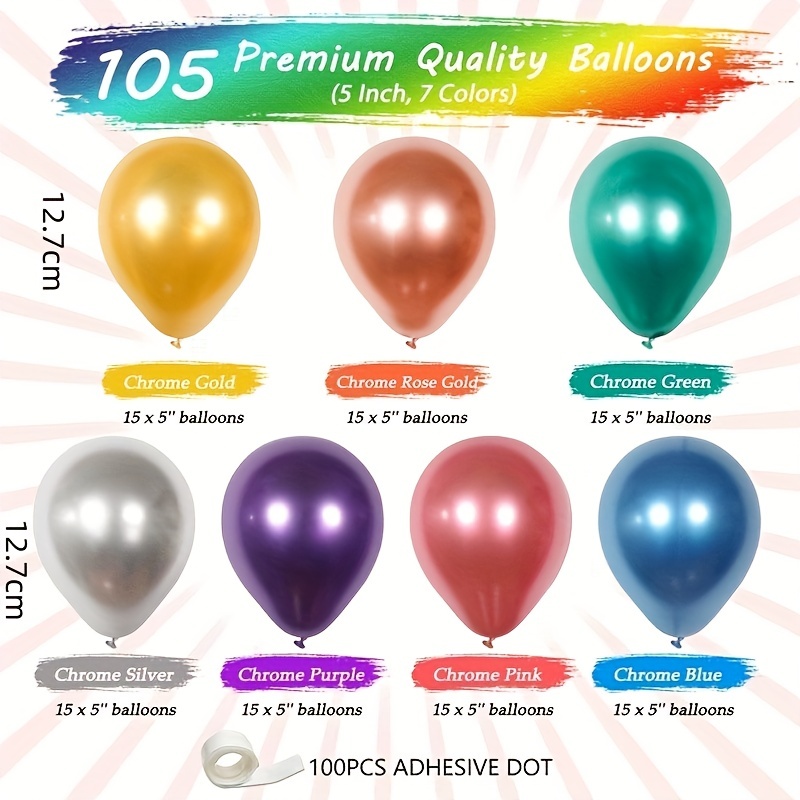 10 x ballon ANNIVERSAIRE 7 ans mix colors