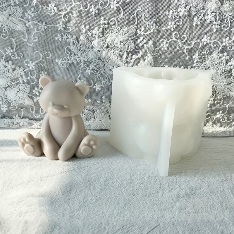 Teddy Bear Silicon Candle Mold  3d Silicone Mold Candle Bear