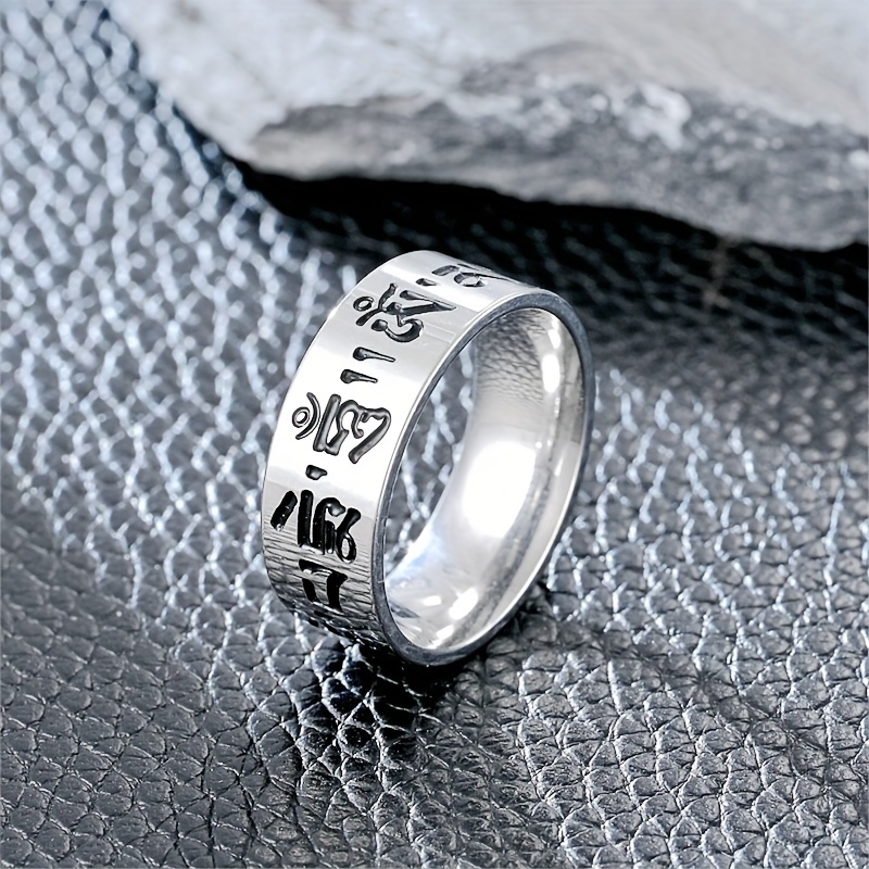 Bague Homme Acier Inoxydable JewelryWe - Motif Crâne Et Couteau Pirate - Style Biker Vintage - Taille Adjustable