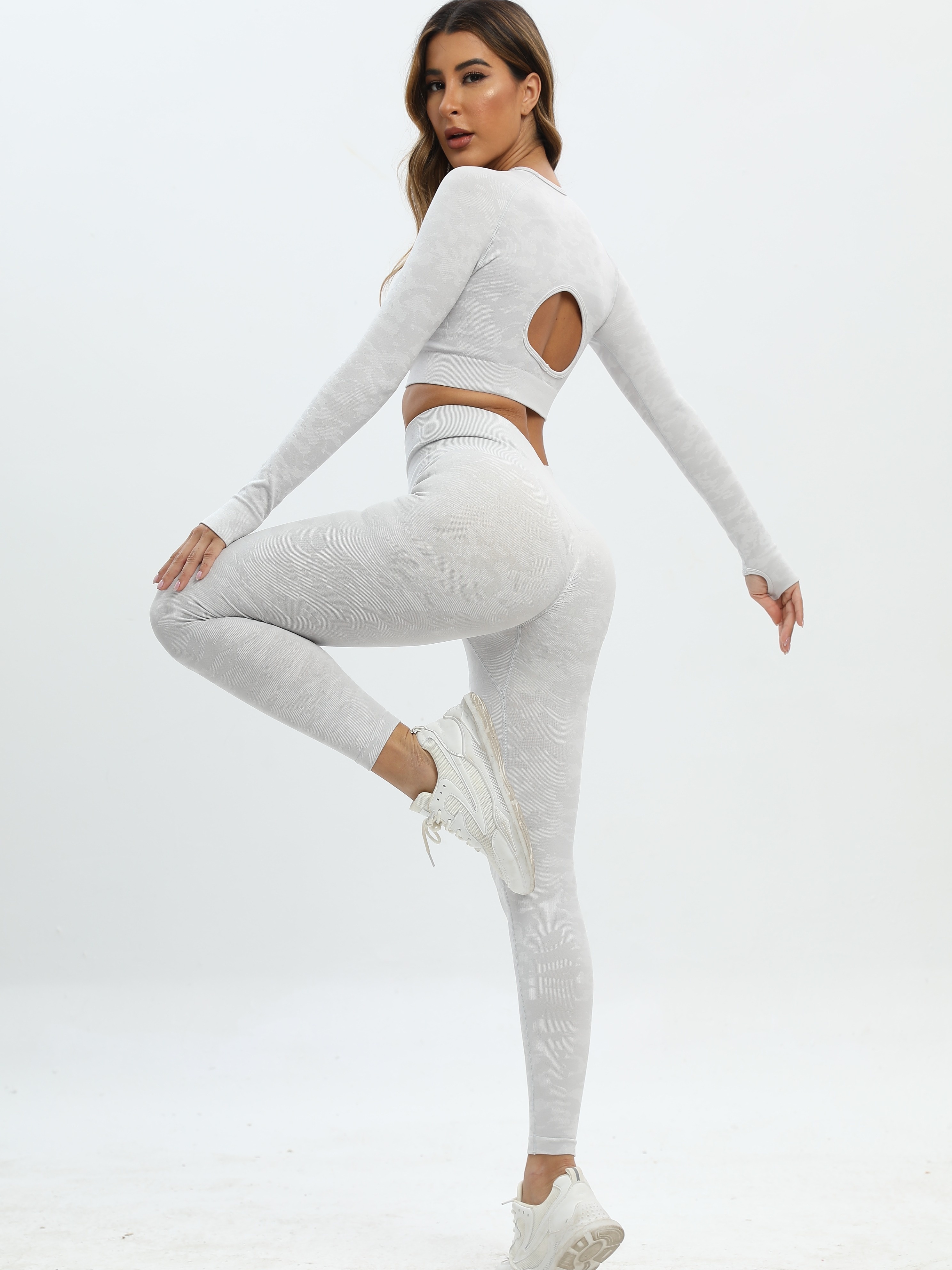 Ensemble de yoga sexy pour femmes Leggings de fitness à manches
