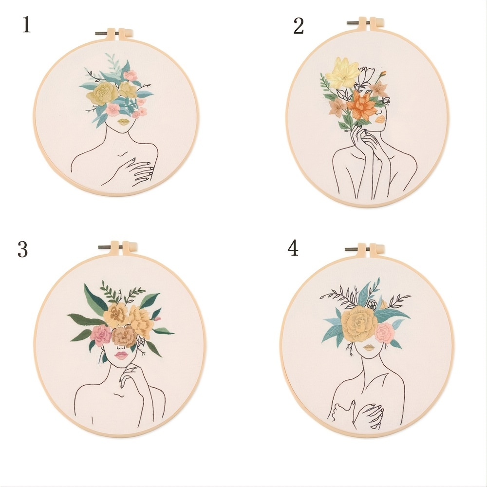 Plants Embroidery Kit for Beginner, Modern Embroidery Pattern