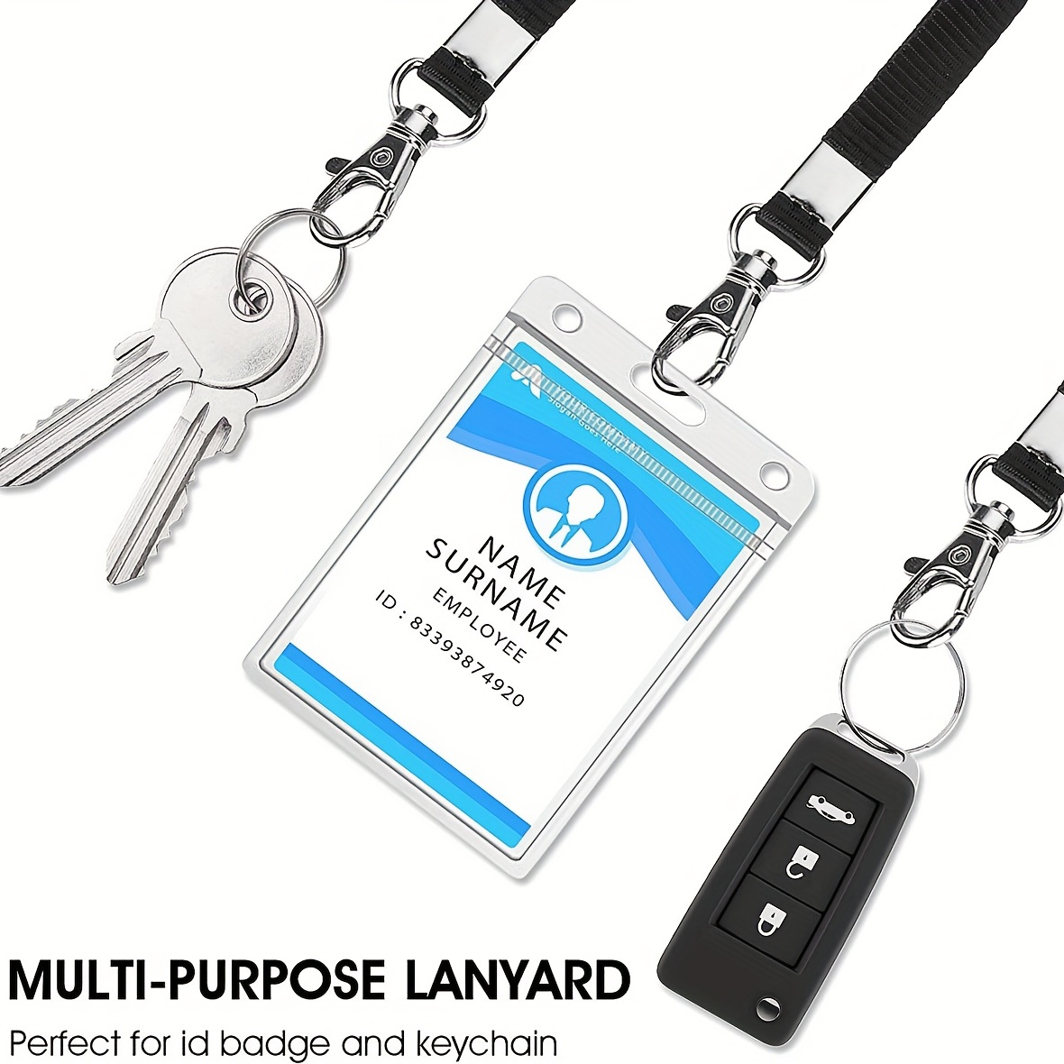 1 Piece Black Retractable Lanyard ID Card Holder With Zipper Pocket ID Card  Holder, Designer Lanyard ID Card Holder, Suitable For Office, School,  Credit Card, ID Card Holder Supplies