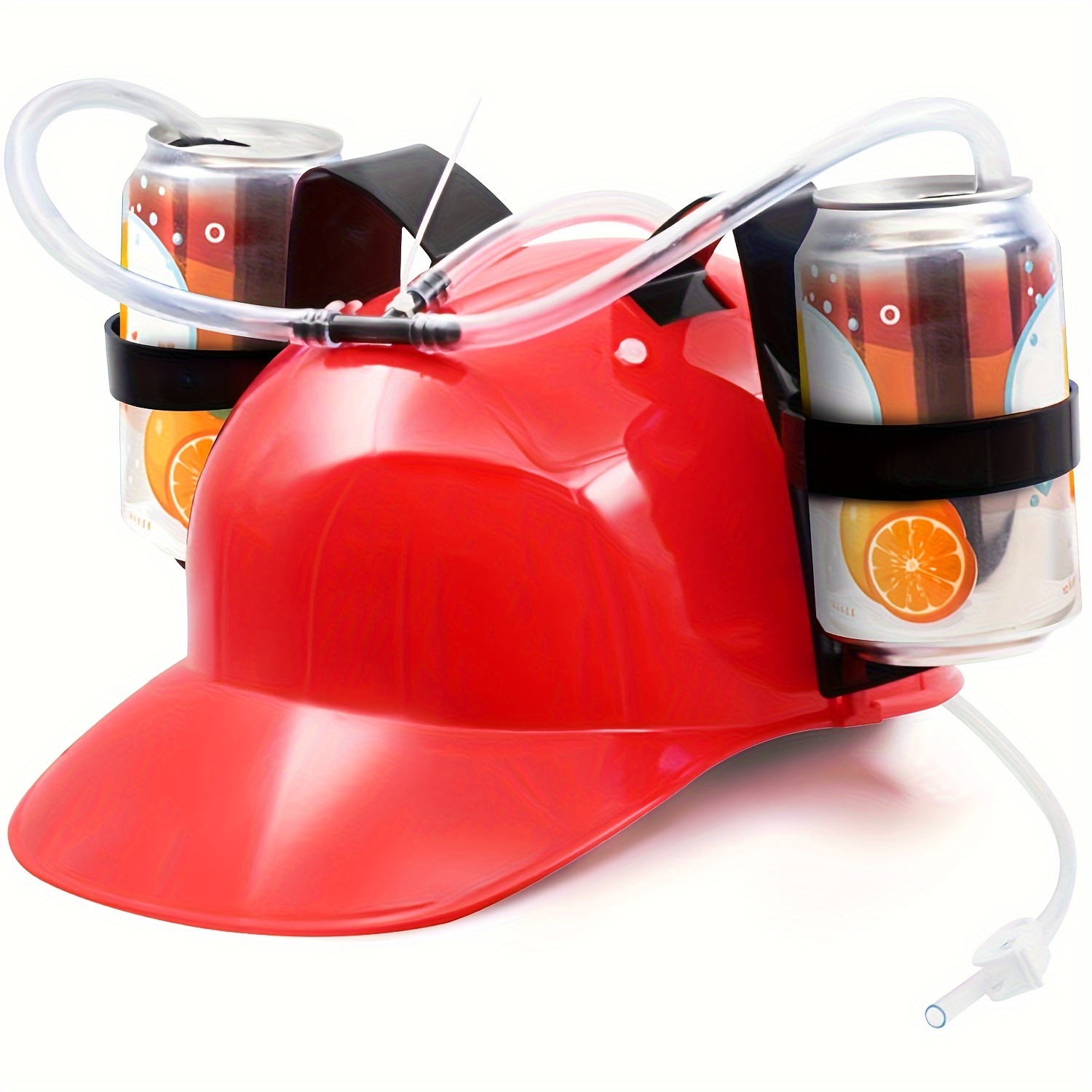 Christmas Hat With Straw Drink Helmet Christmas Party Favor - Temu