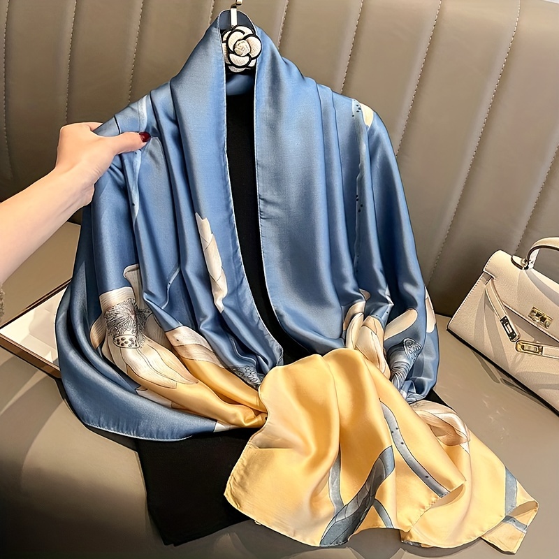 Luxury Fashion Silk Painting Bag Twilly Handle Ribbon Hair Head Scarf -  China Silk Scarves and Silk Scarf price