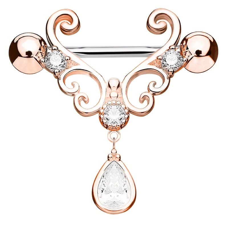 European Water Drop Pendant Nipple Ring Jewelry