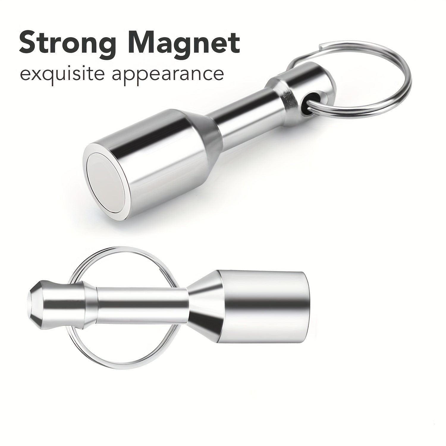 6 Pack Metal Magnet Keychain, Magnetic Key Chains Holder With Split Ring  Jewelry Test Magnet, Strong Pocket Keyrings Hook For Women Men Metal  Recycler