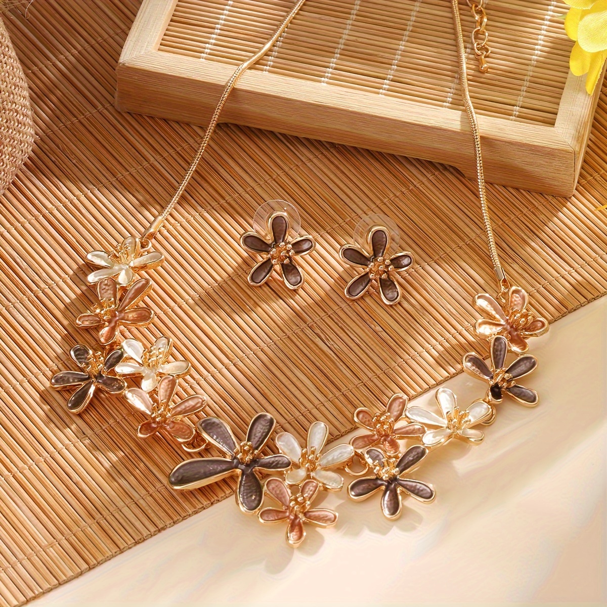 Boho Lucky Flower Jewelry Set for Women