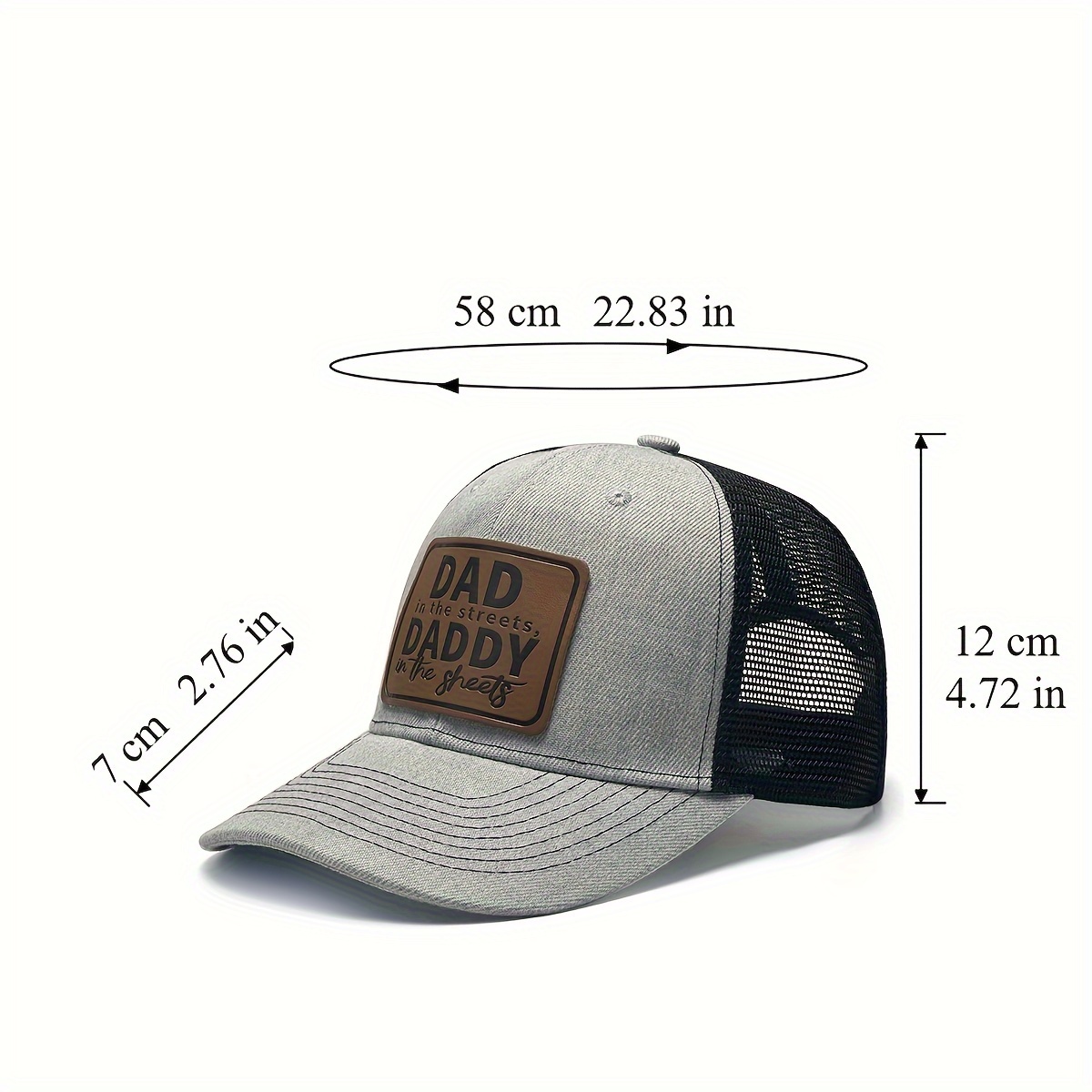 1pc Fashionable Outdoor Fishing Hat Printed Letters Dad Daddy