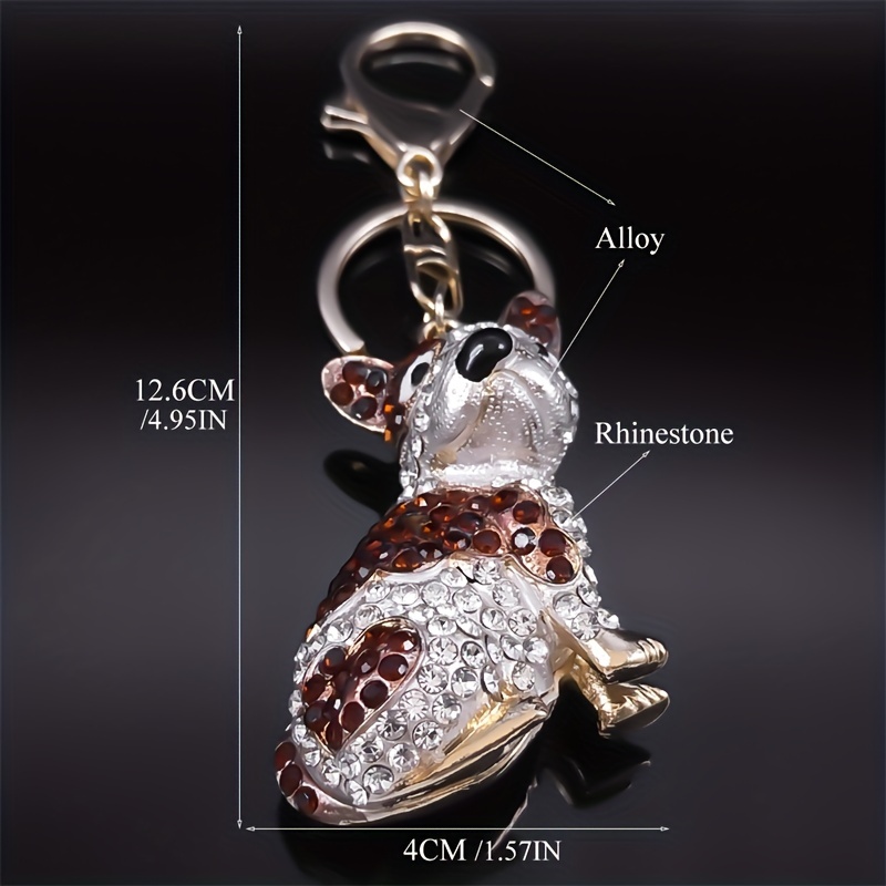 Portachiavi Bulldog Francese Carino Bling Rhinestone Animale Portachiavi  Anello Borsa Zaino Charm Appendiabiti Auto Regalo Per Amanti Degli Animali  - Temu Italy