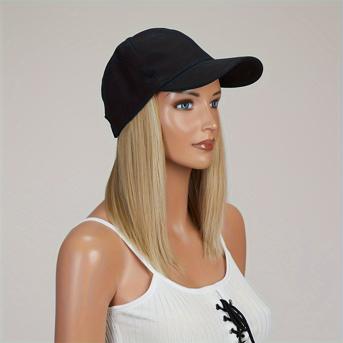 Women Artificial Hair Summer Baseball Cap – bibtic