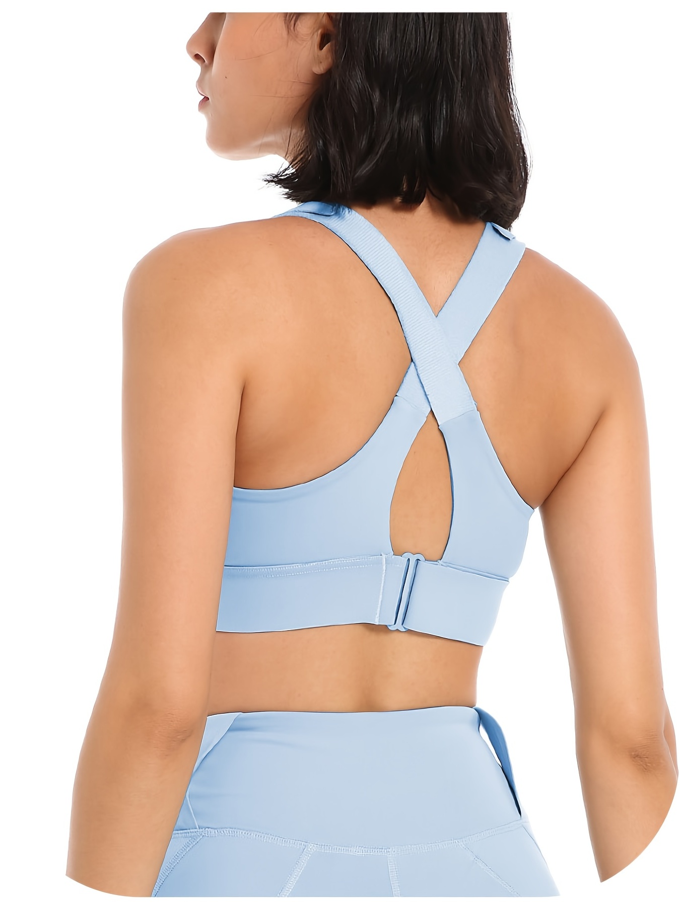 Zipper Adjustable Sports Bra For Women, High Impact Zip Front Sport