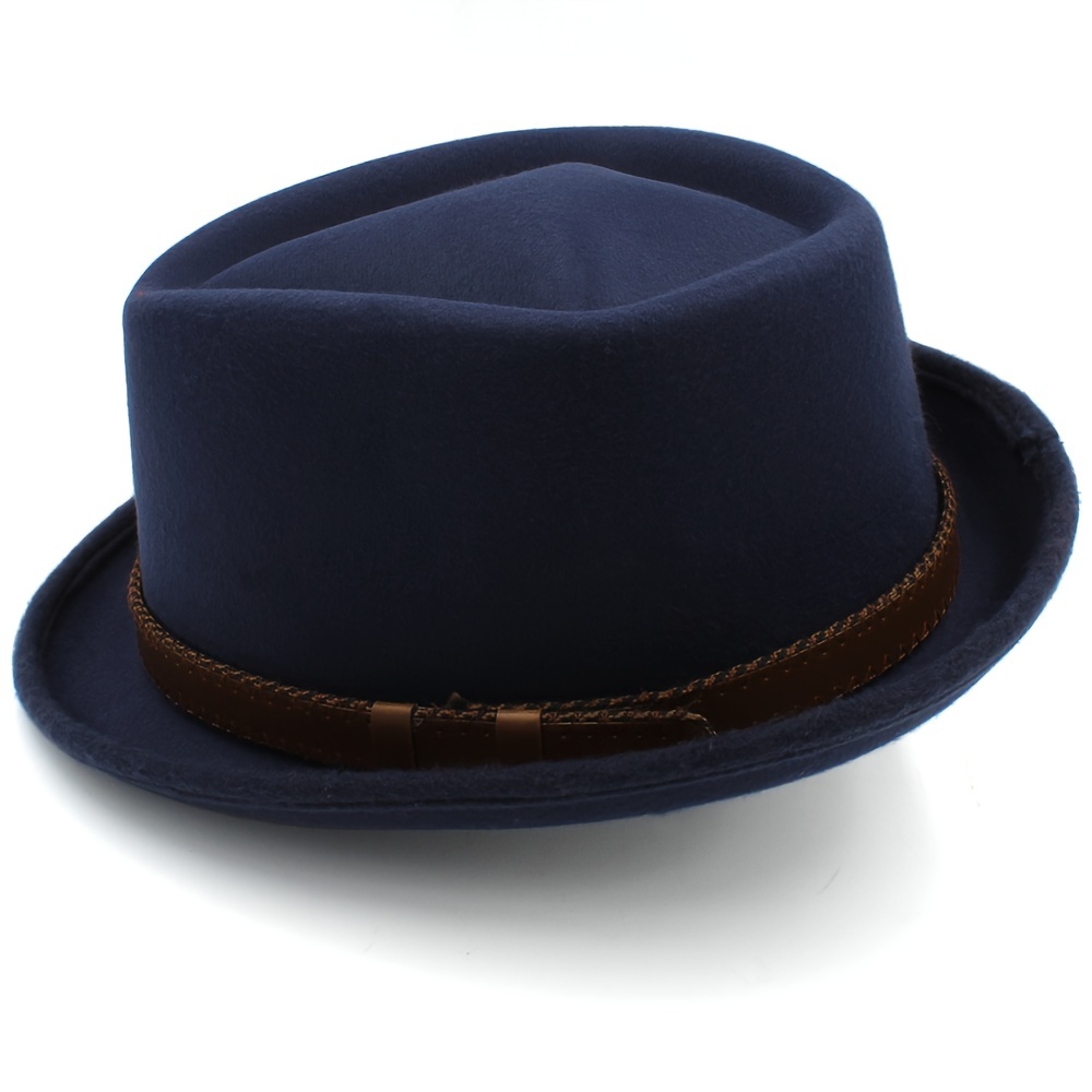 100 Wool Felt Mens Porkpie Hats Flat Porkpie Hat