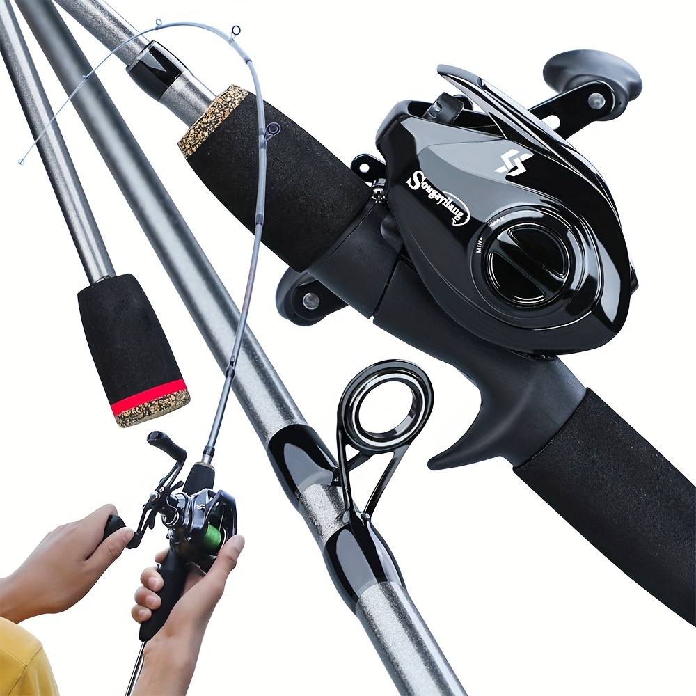 Baitcasting Fishing Rod Reel Combos Eva Handle Fishing Pole - Temu United  Kingdom