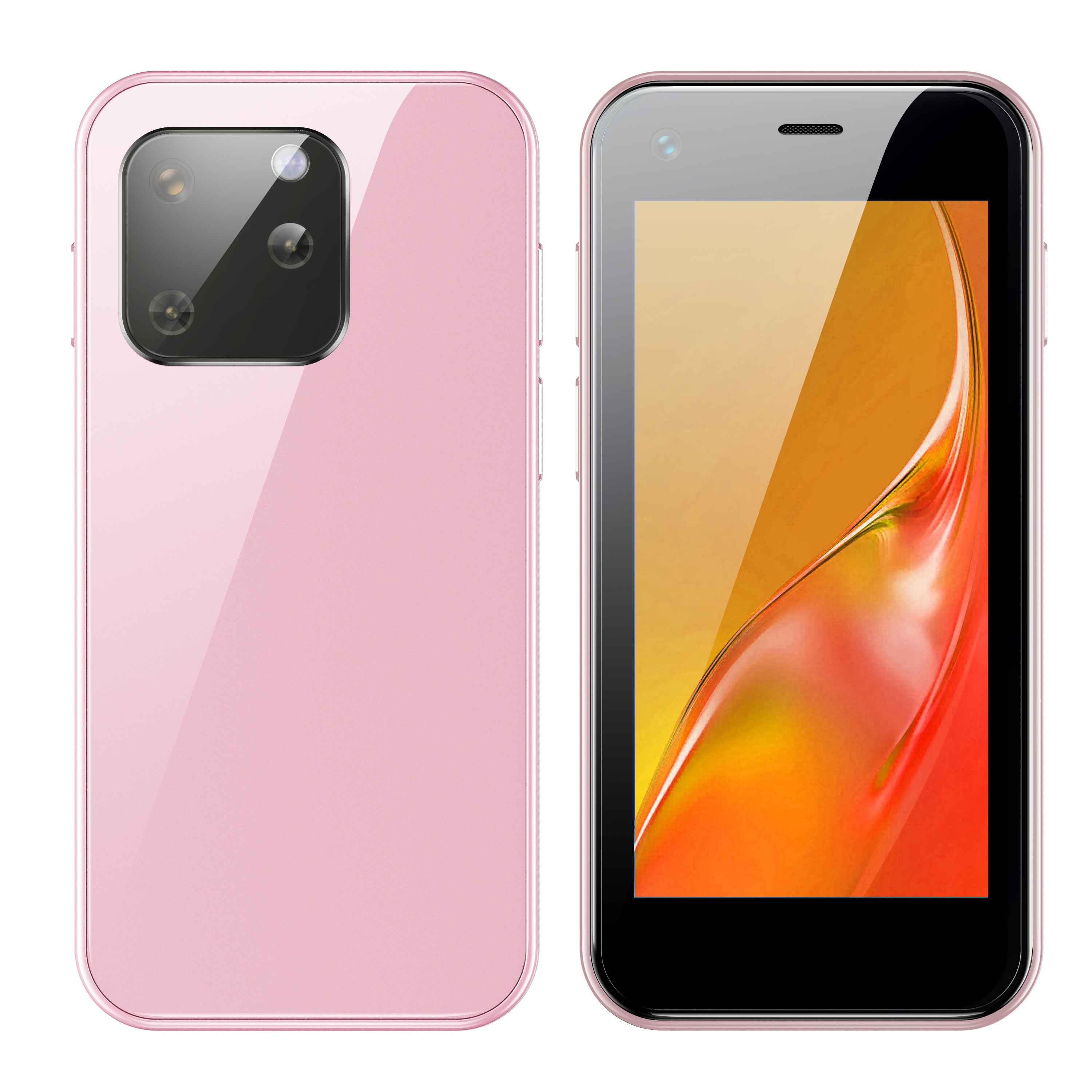 Smartphone Mini tamaño 2,5 pulgadas HD pantalla táctil teléfono celular  ligero para trabajar 1GB RAM 8GB ROM rosa