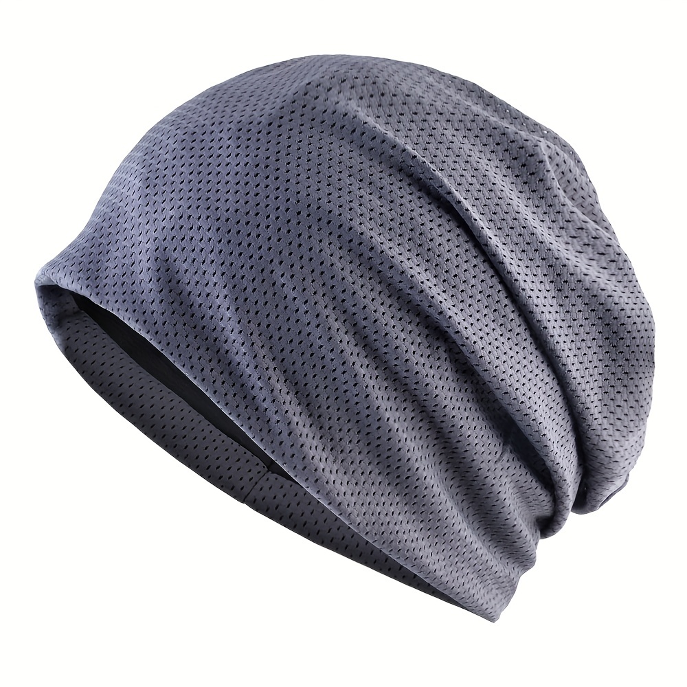 Thin Breathable unisex Beanie Solid Color Elastic Mesh Skull Casual Lightweight Beanies Chemo Hats for Women Men,Temu