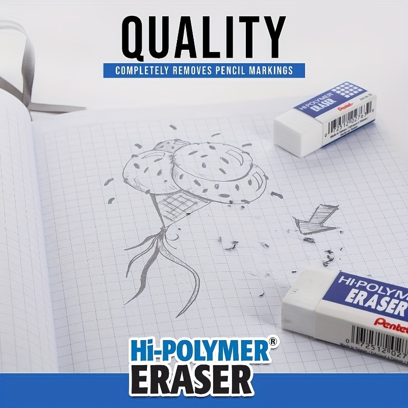 Hi-polymer Large Plastic Rubbers Erasers, White Eraser For Artists