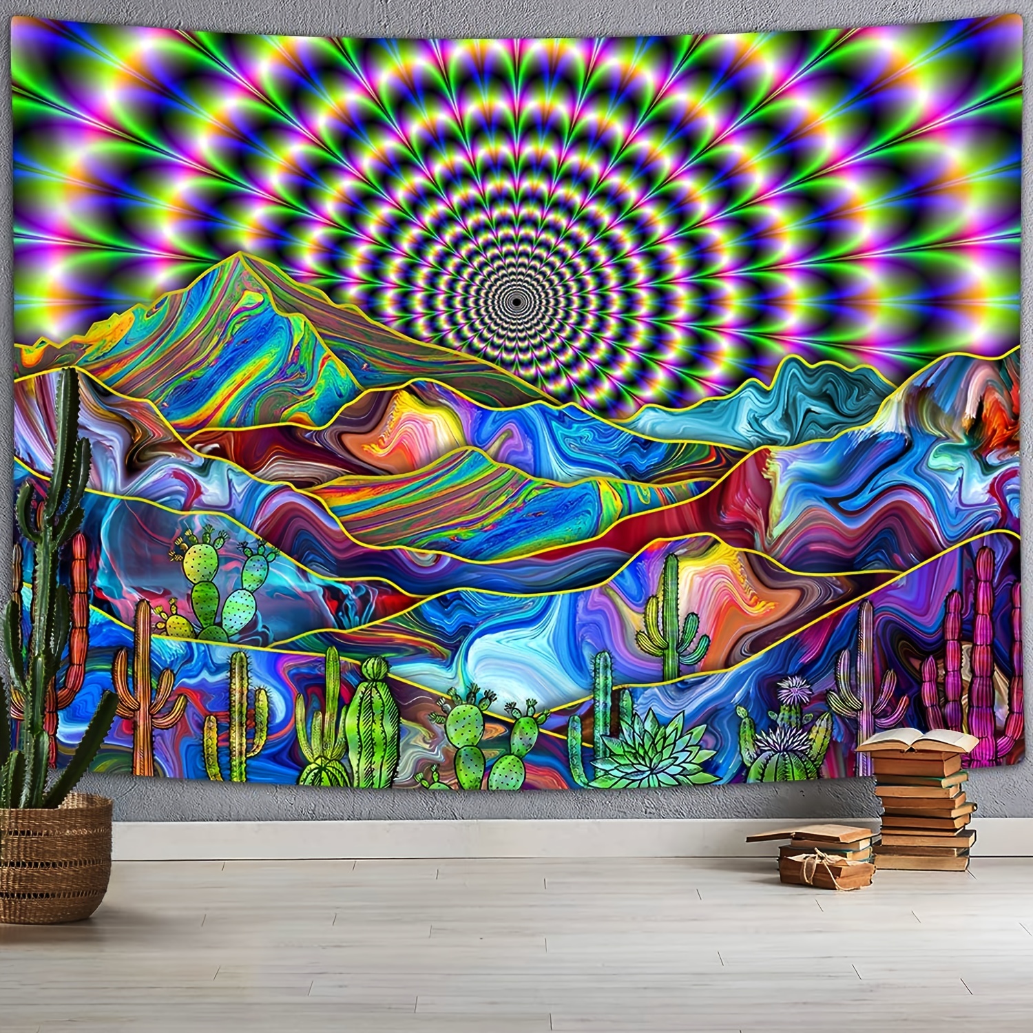 Nature's Remedy - Original Wall Art Handmade Home Decor Peinture  Psychedelic Nude Graffiti Green Atmosphere milieu du siècle | Carte de vœux