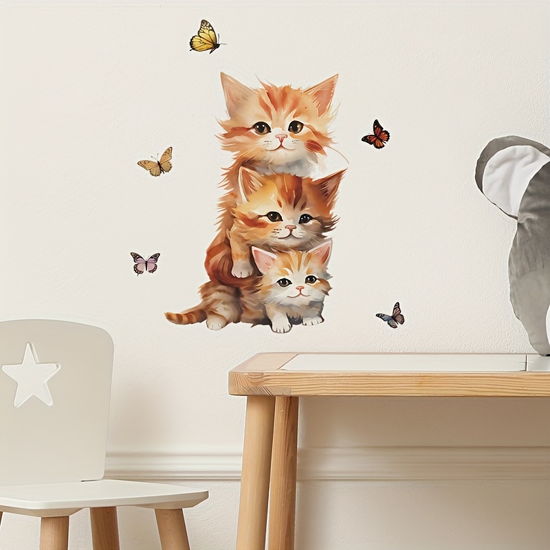 Wall Stickers Cats Kids, Windows Sticker, Cats Decoration