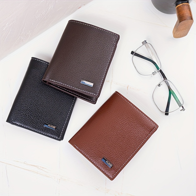 Men's Short Wallet, Multi-card Card Holder, Bifold Wallet Money Clip Coin  Purse, Gift For Men - Temu