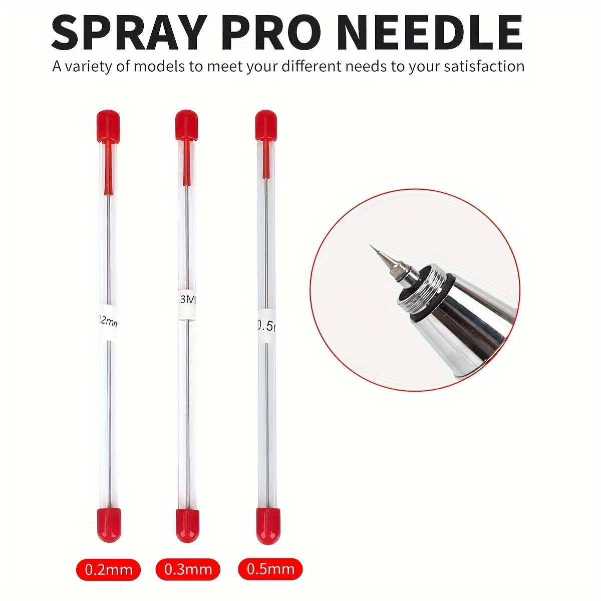 0.5mm Airbrush Nozzle And Needle Replacement for Airbrushes Spray Model  Spraying Paint Maintenance Tool Accessories 