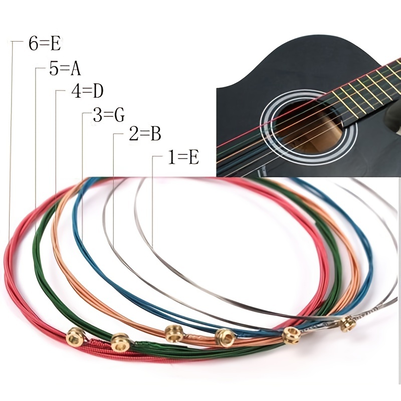 Cordes De Guitare Pour Guitare Classique – Qualité Sonore Brillante Cordes  En Nylon Transparent Enroulées En Alliage De Cuivre Argenté 6 Cordes/ensemb