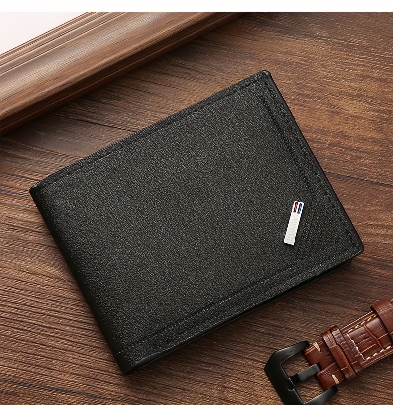 Billetera de Negocios Horizontal para Hombres de Gran Capacidad con Múltiples Ranuras - Diseño Suave, Espacioso y Elegante - Ideal para Uso Diario y Viajes