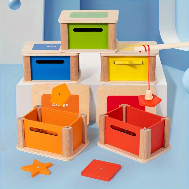 Children's Montessori Sorting Toys Color Shape Quantity - Temu