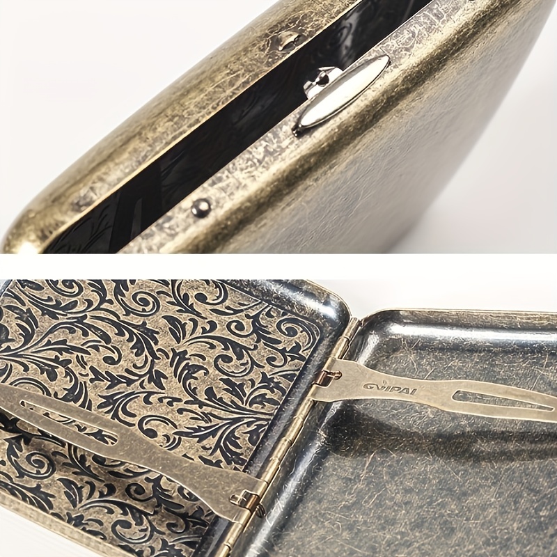 1pc Metal Vintage Cigarette Box Portable Thickened Cigarette Box Tobacco  Case Holder Gift Box Men - Jewelry & Accessories - Temu