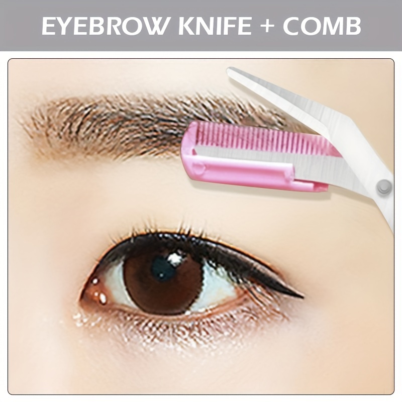 TIESOME 2Pcs Ciseaux à sourcils Trimmer, ciseaux à sourcils avec pe