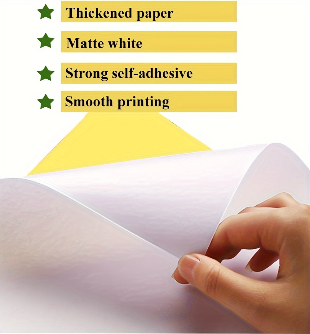 Sticker Paper Letter Size Sticker Printer Paper Full Sheet - Temu