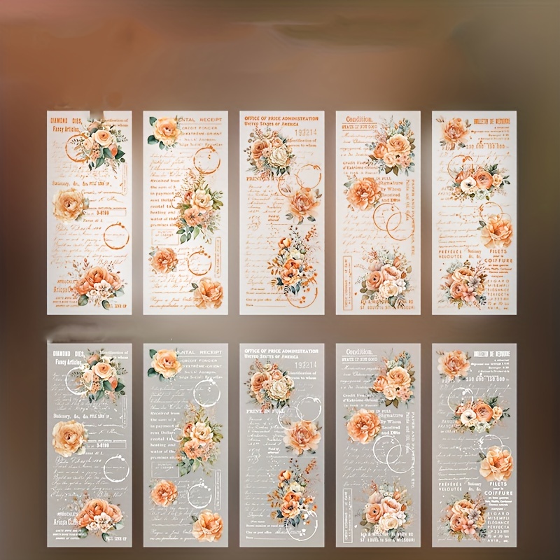 Lot Flower Manuscripts Material Paper Book Card - Temu