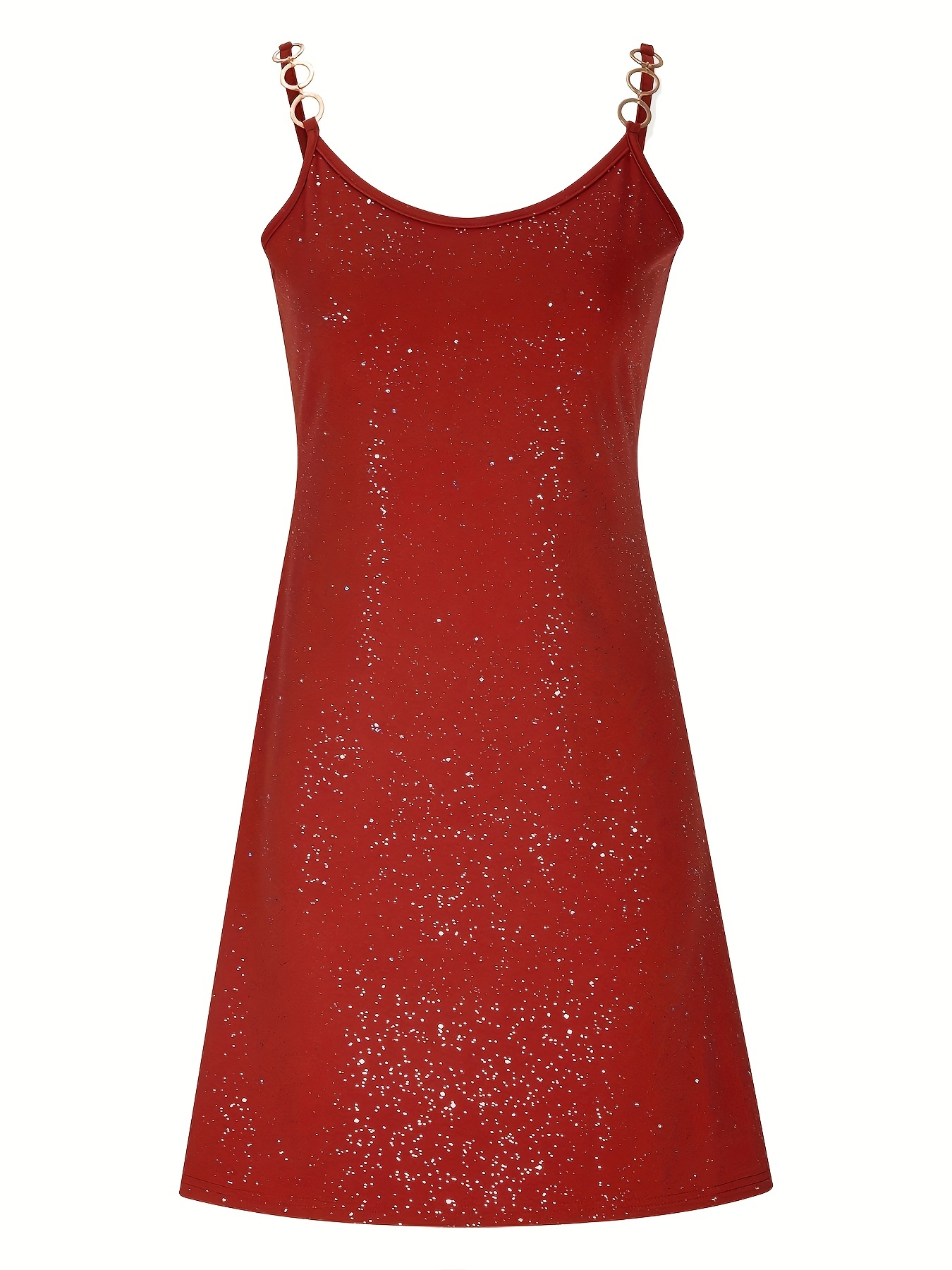 RHINESTONE STRAP MINI SLIP DRESS