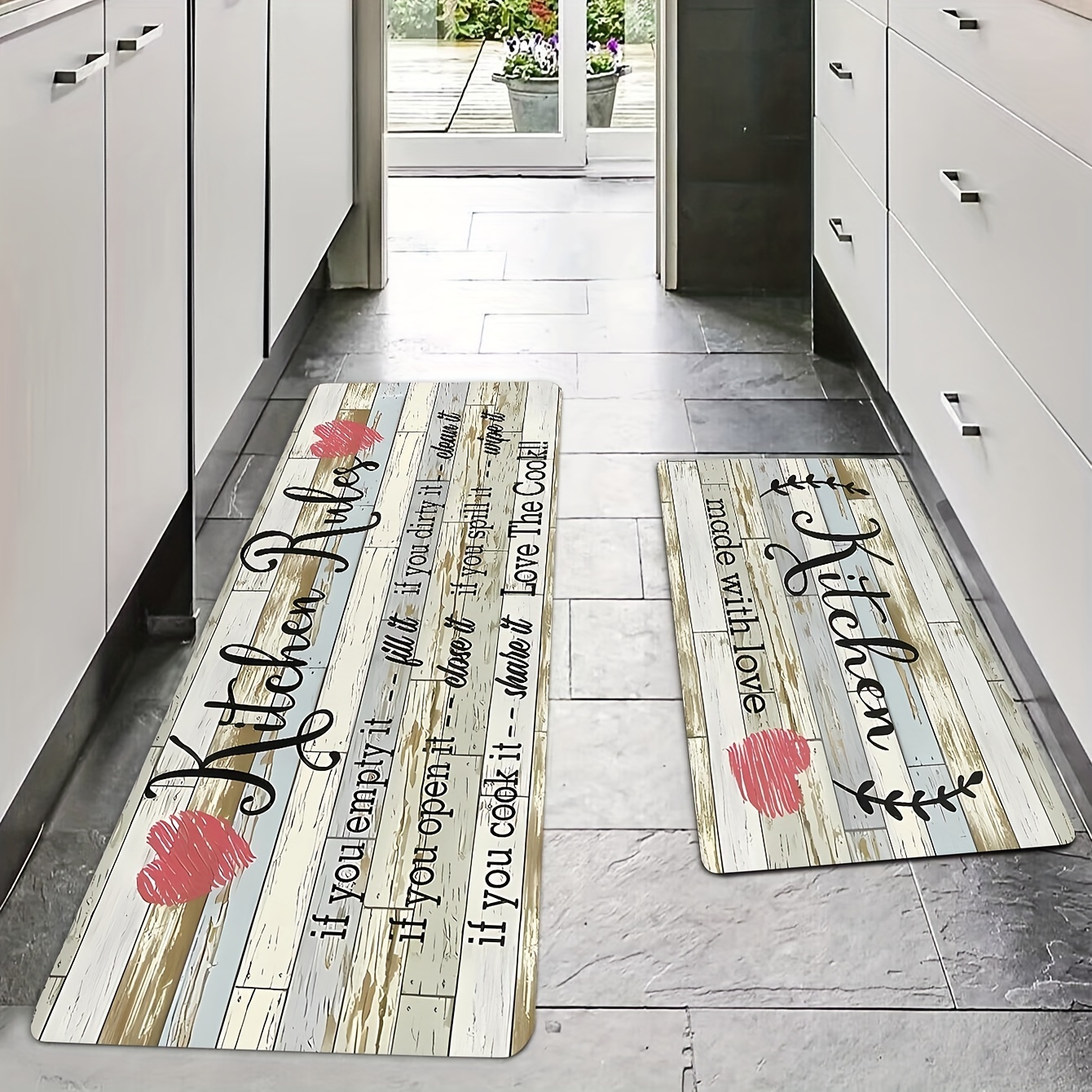 Farmhouse Kitchen Mats Sweet Home Letter Pattern Kitchen Rug - Temu