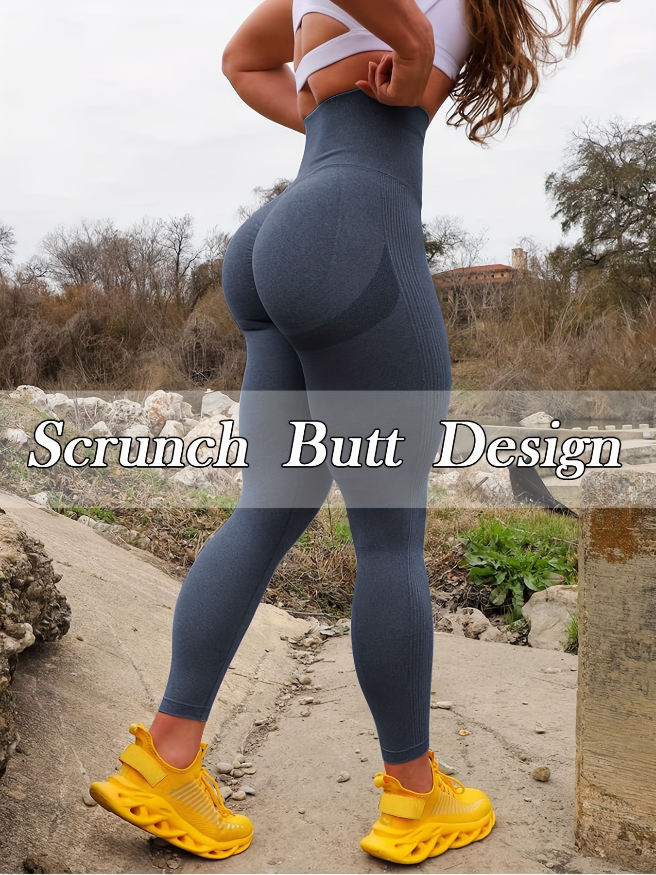 High-waisted belly-controlling butt-lifting leggings for women for
