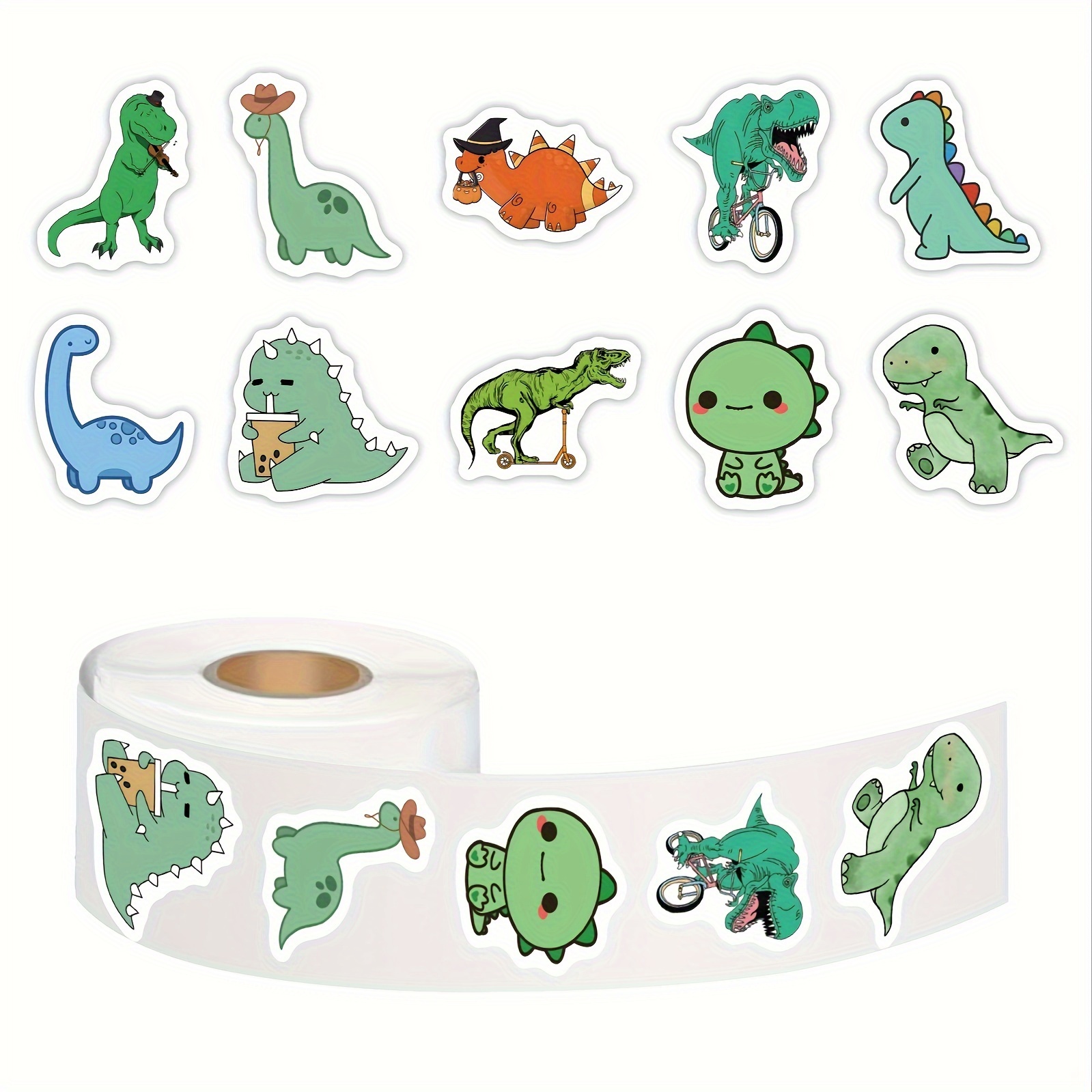 100 Pcs Cute Dinosaur Stickers for Kids 2–4 Year Old, Waterproof Vinyl Dino Stickers for Water Bottles, Stickers for Toddlers 2-4 Years, Dinosaur