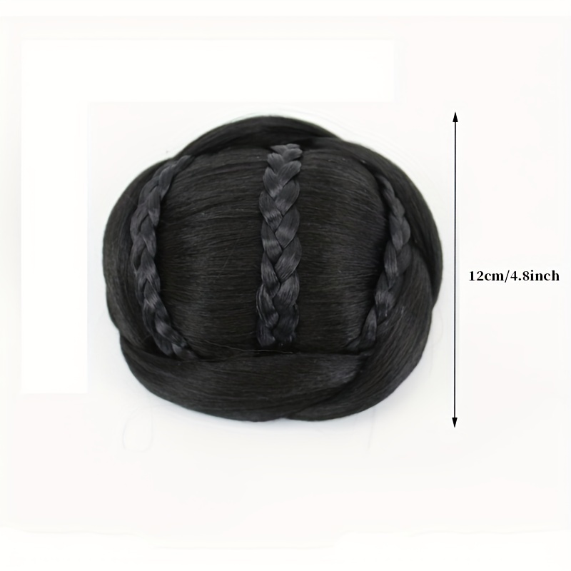 Synthetic Hair Piece Braided Hair Bun Clip In Hair Bun Temu