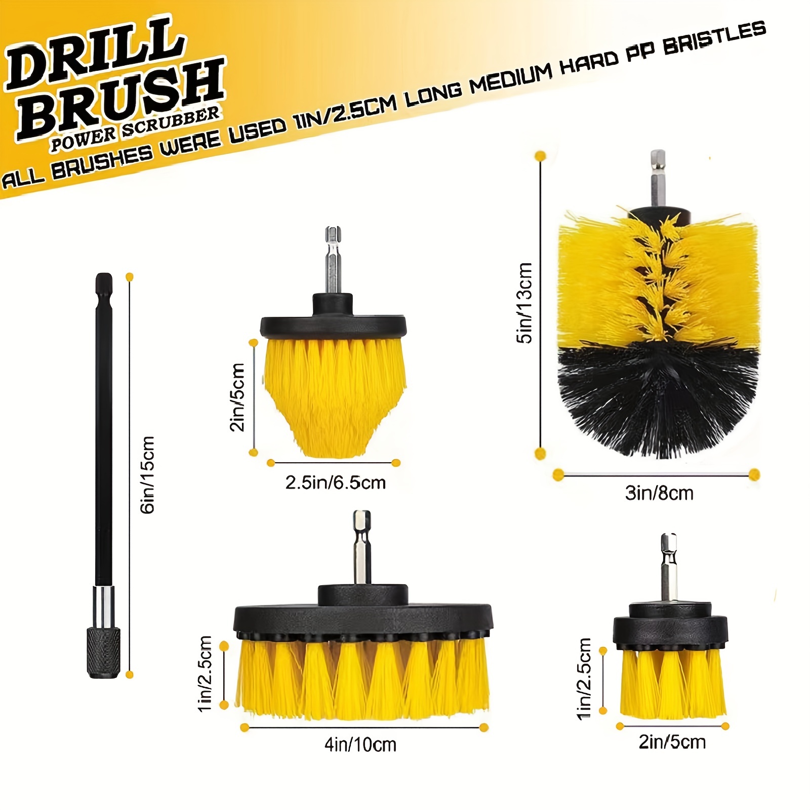 Mini Drill Brush Attachment Set Power Scrubber Cleaning - Temu